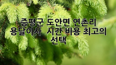 증평군 도안면 연촌리 용달이사 🚚💨 시간⏰ 비용💰 최고의 선택👍